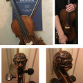 Lion Head 7/8th violin (German) and two bows