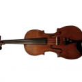 Violin has etiquette with the inscription "EUGENIO PRAGA Premiado con Medaglia Fece in 1893