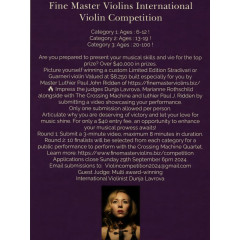 Fine Master violins international violin competition