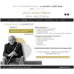 XVIII International Clarinet Seminar with Yehuda GILAD