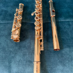 Nagahara flute all gold for sale, 