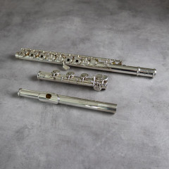 Lillian Burkart Professional Flute – .018" Sterling Silver – 14k Gold Riser, 