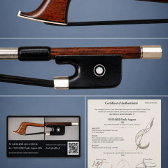 Double Bass Bow by Émile-Auguste Ouchard (c. 1930) Certified by Cabinet Raffin (Paris, 2025), 