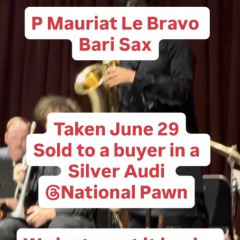 Stolen June 29 2026 Durham NC. P. Mauriat Le Bravo 200B Bari Sax. Serial PM0950923, 